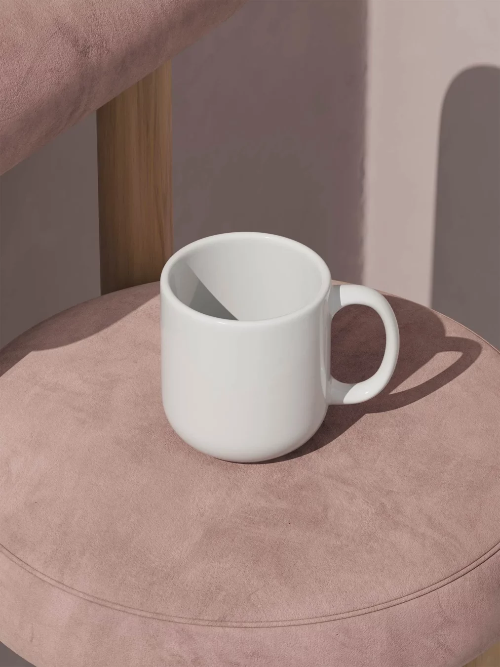 Mug Mockup On Chair