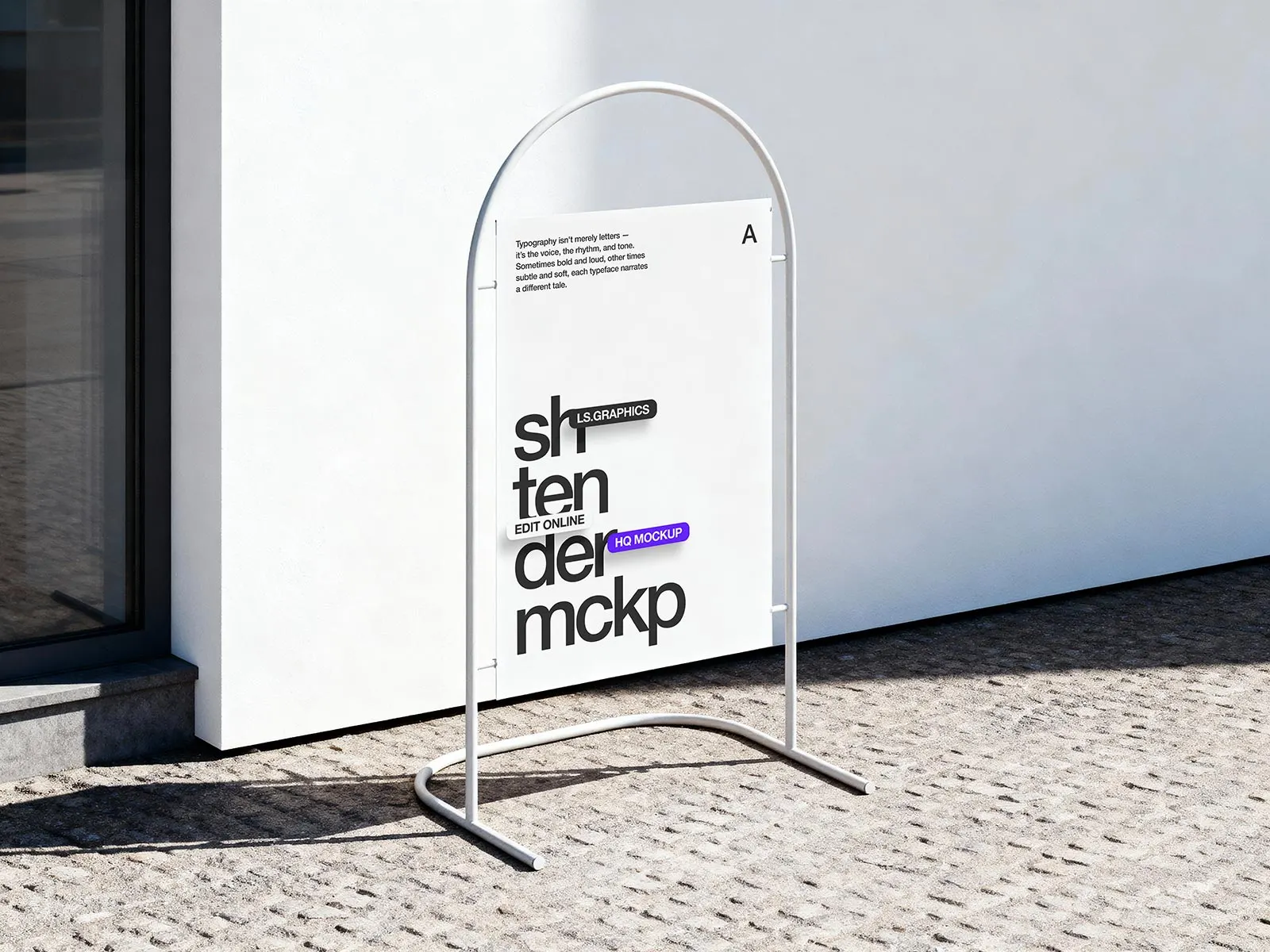 Outdoor Sign Stand Mockup