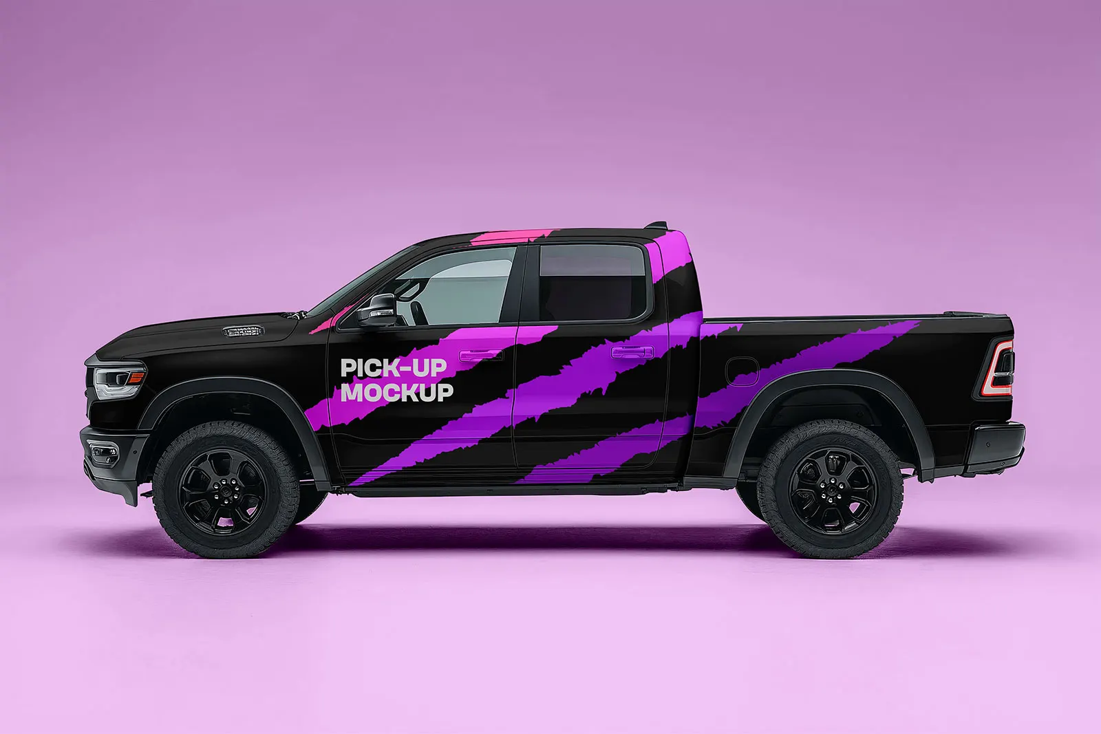 Pickup Truck Mockup (PSD)