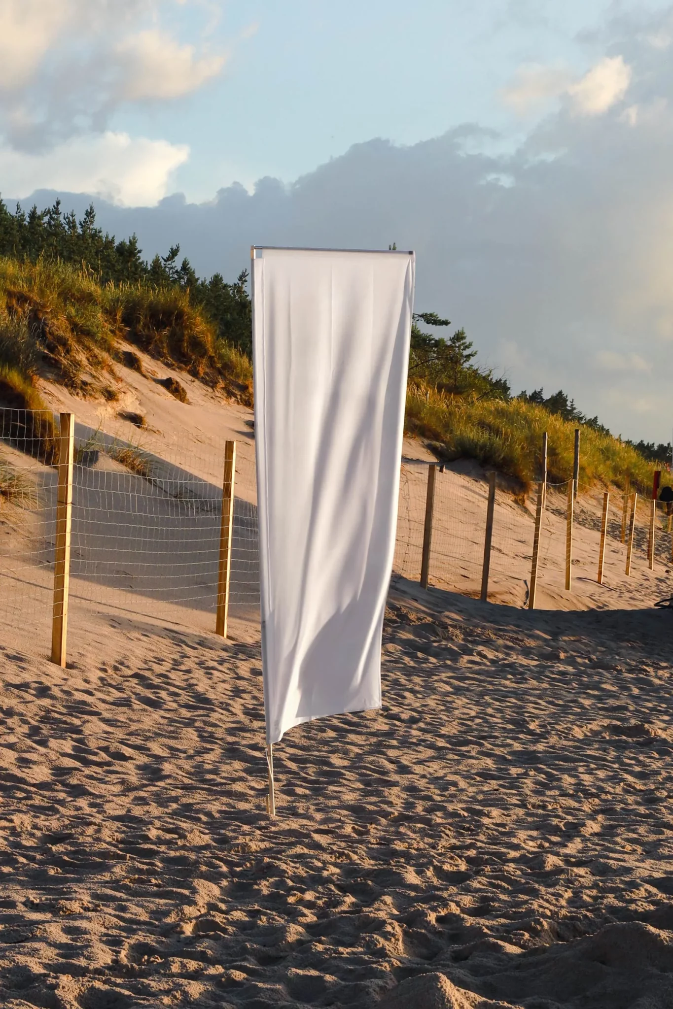 Rectangular Beach Flag Mockup (Vertical Banner Flag)