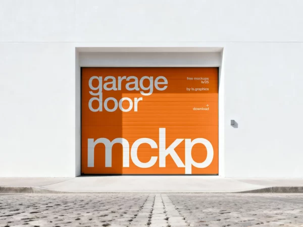 Roll-Up Garage Door Mockup