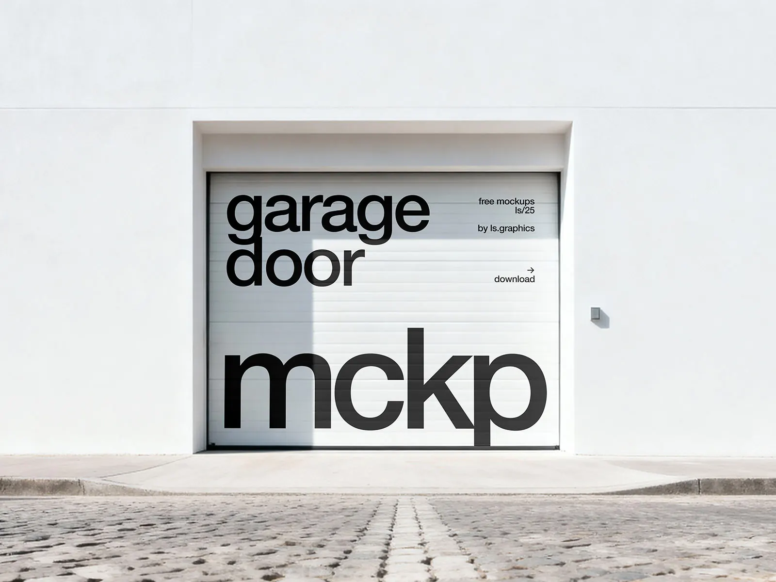 Roll-Up Garage Door Mockup