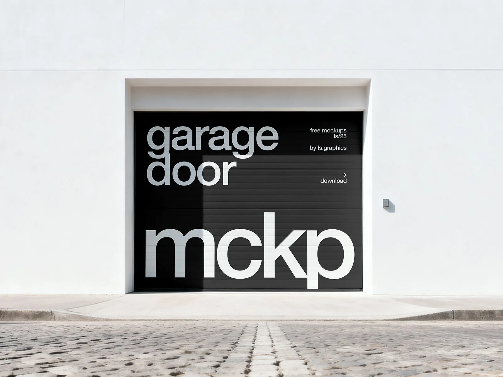 Roll-Up Garage Door Mockup