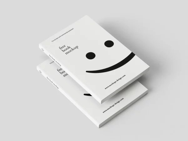 Free Softcover Book Mockup Set – Realistic Paperback Print Templates