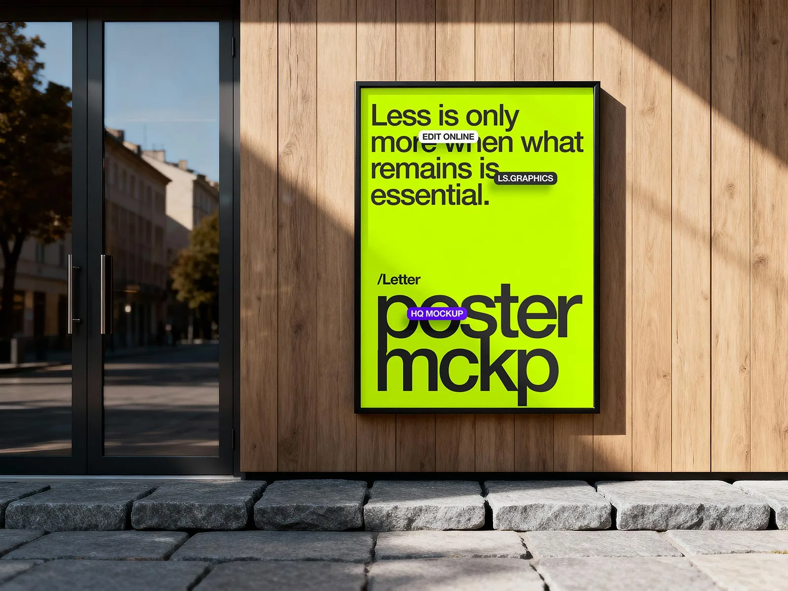 Street Wall Poster Mockup – Outdoor Advertising