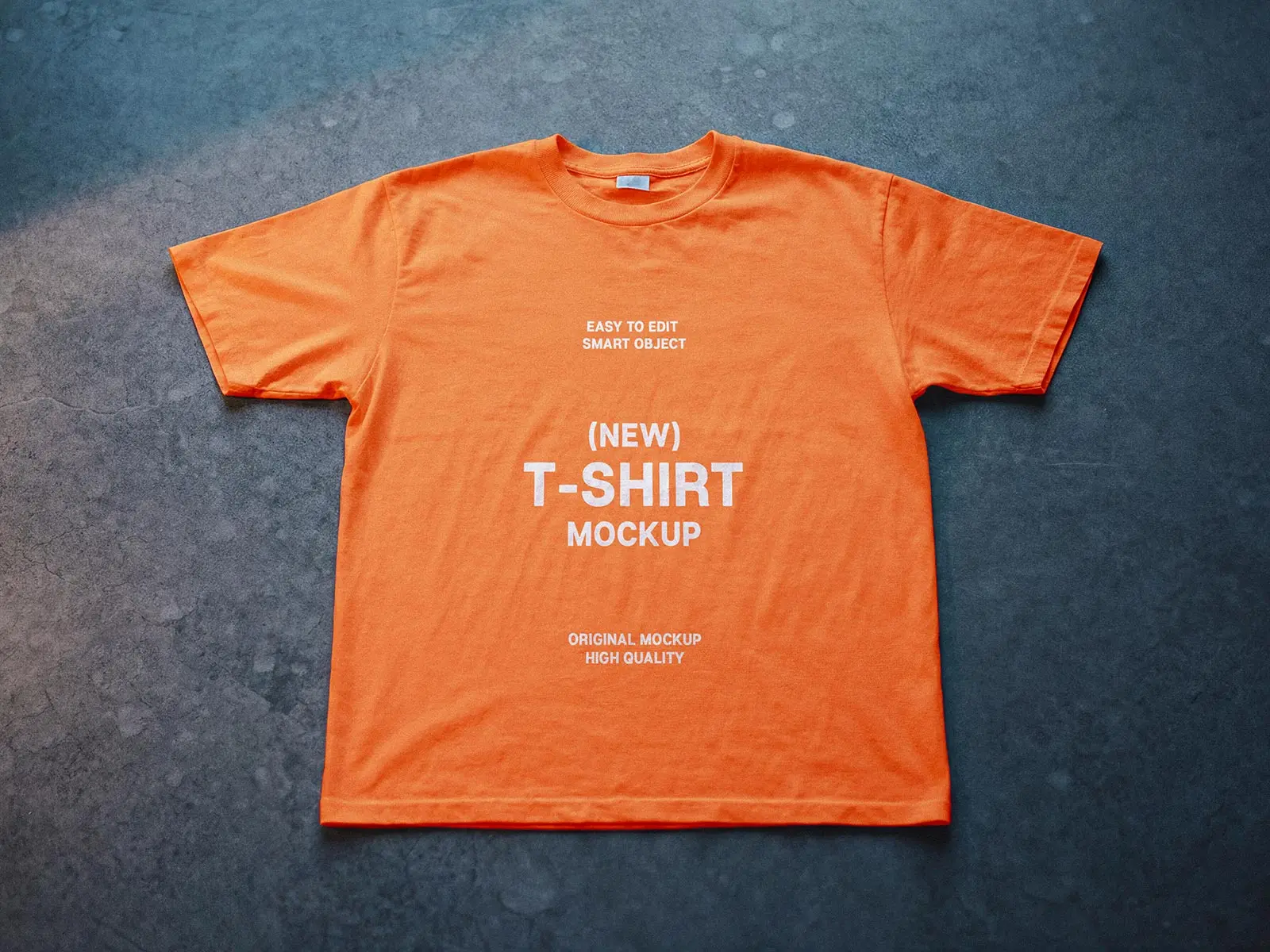 T-Shirt Mockup Lying on Floor – Top View