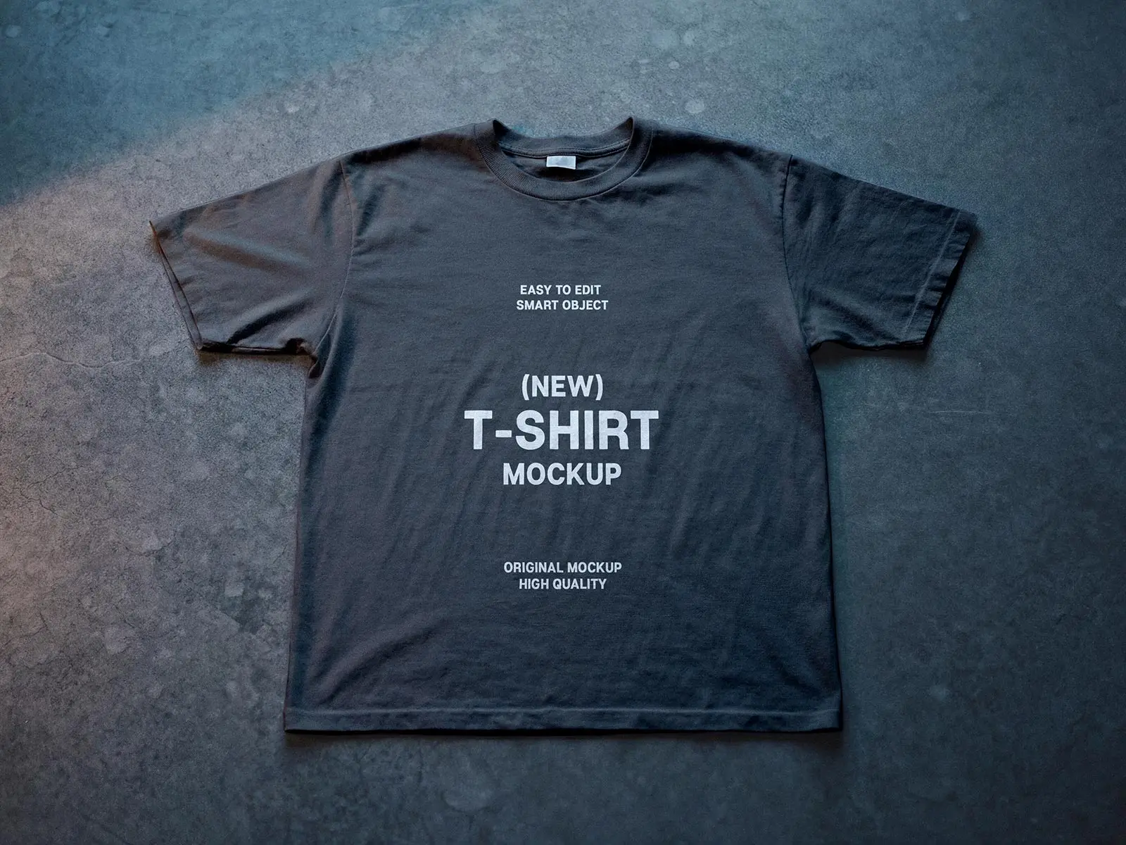 T-Shirt Mockup Lying on Floor – Top View