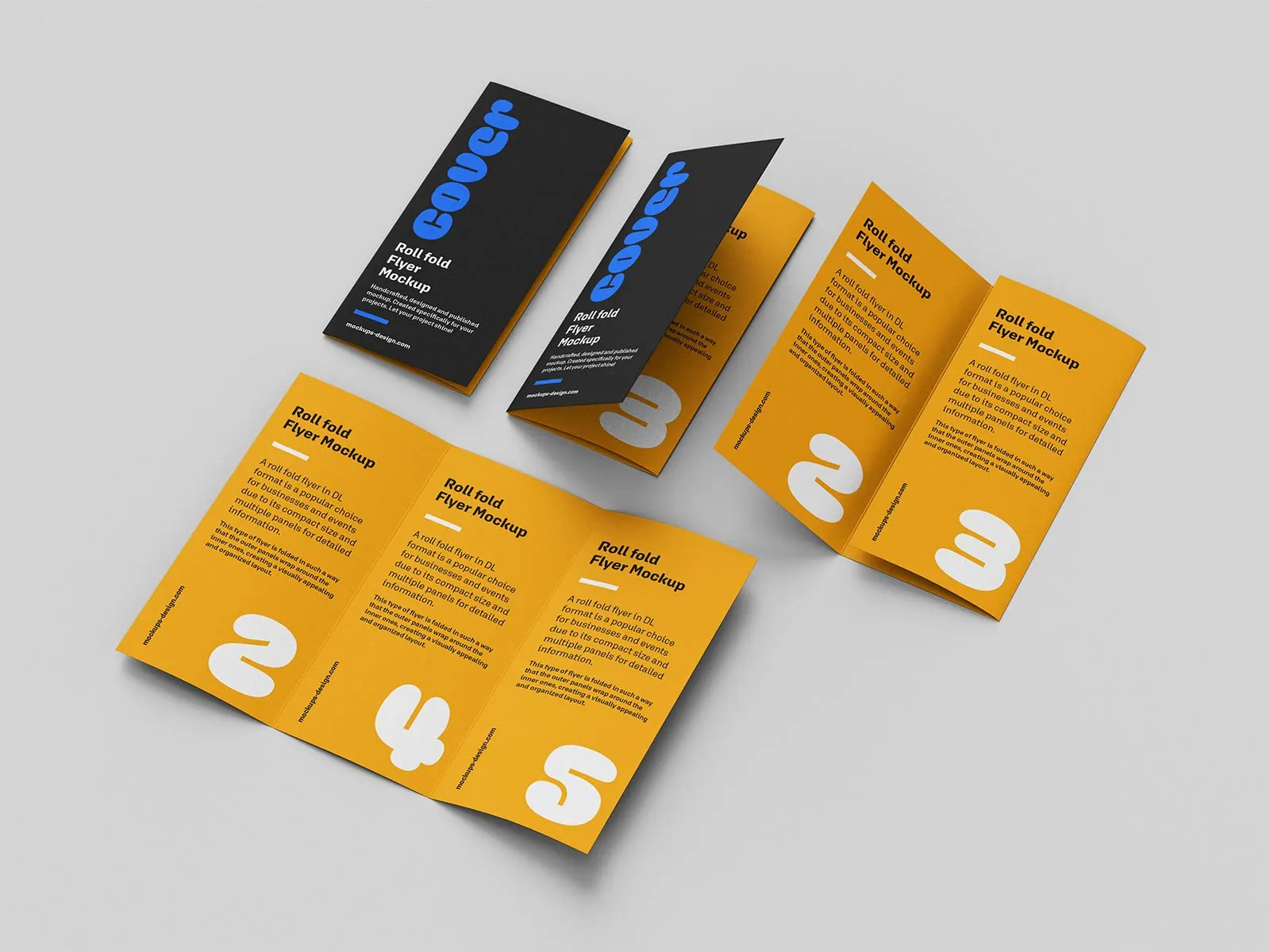 Trifold DL Flyer Mockup Set