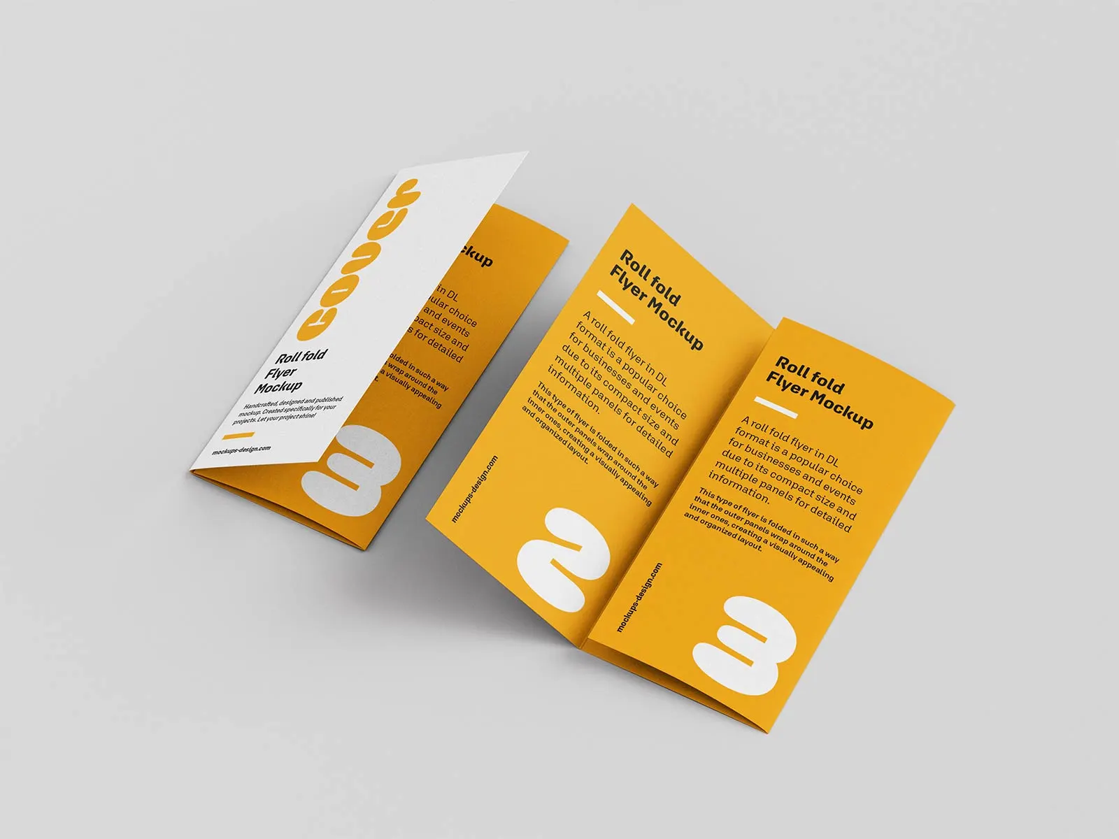 Trifold DL Flyer Mockup Set