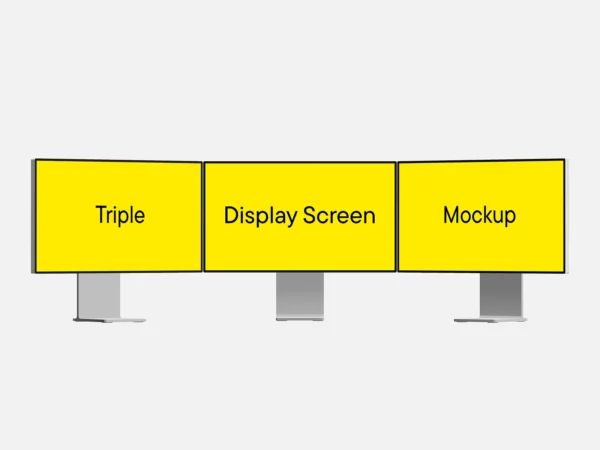 Triple Pro Display XDR Mockup – Multi Monitor Setup