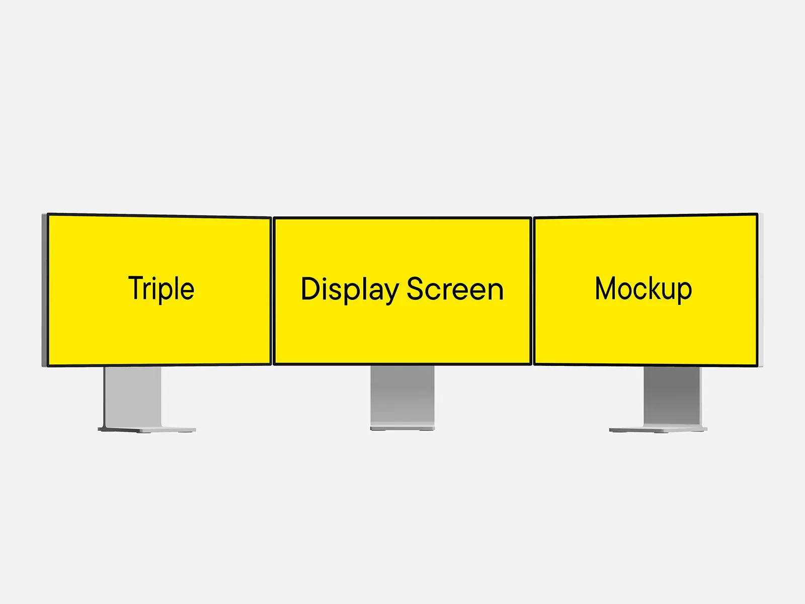 Triple Pro Display XDR Mockup – Multi Monitor Setup