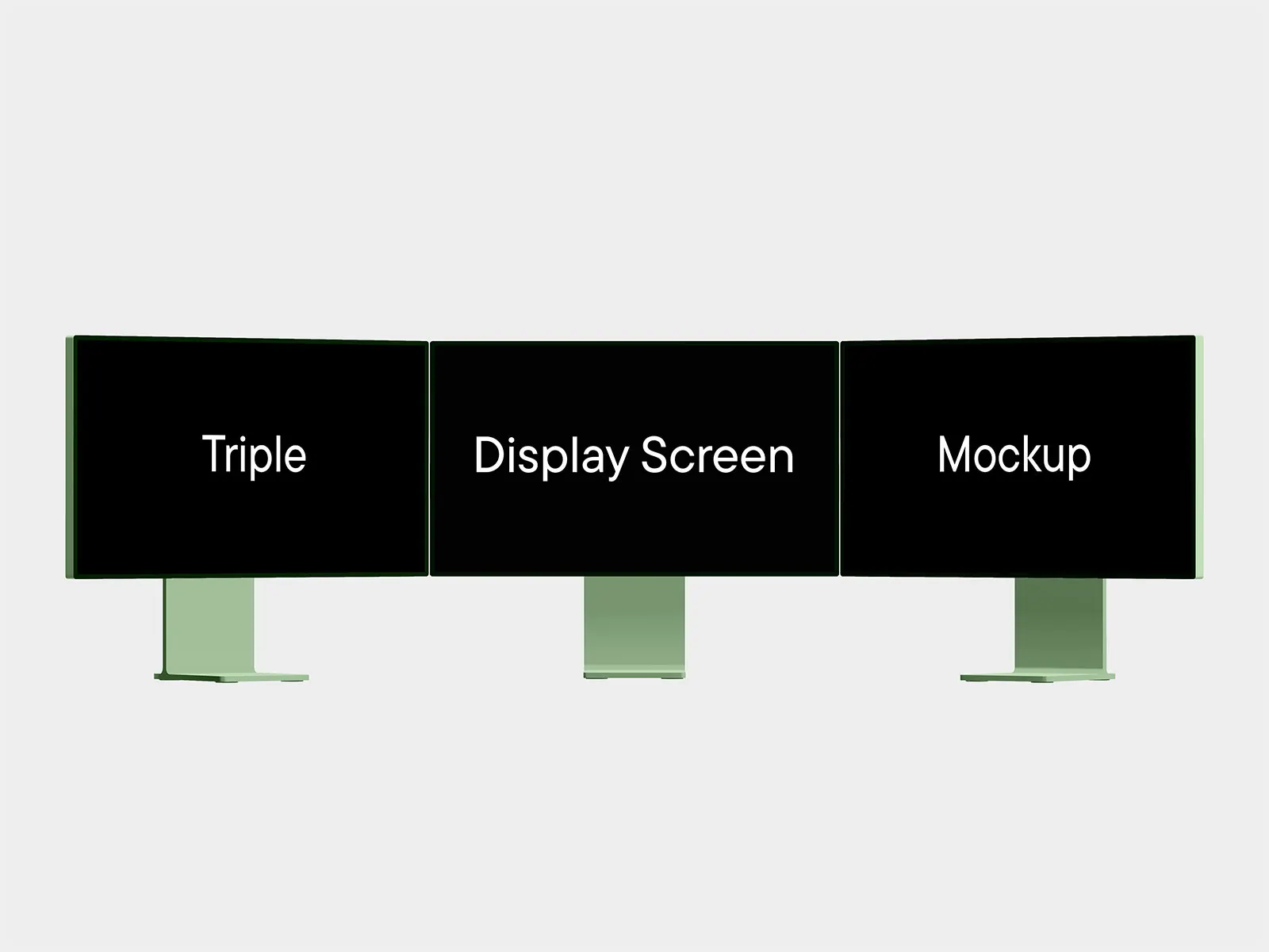 Triple Pro Display XDR Mockup – Multi Monitor Setup