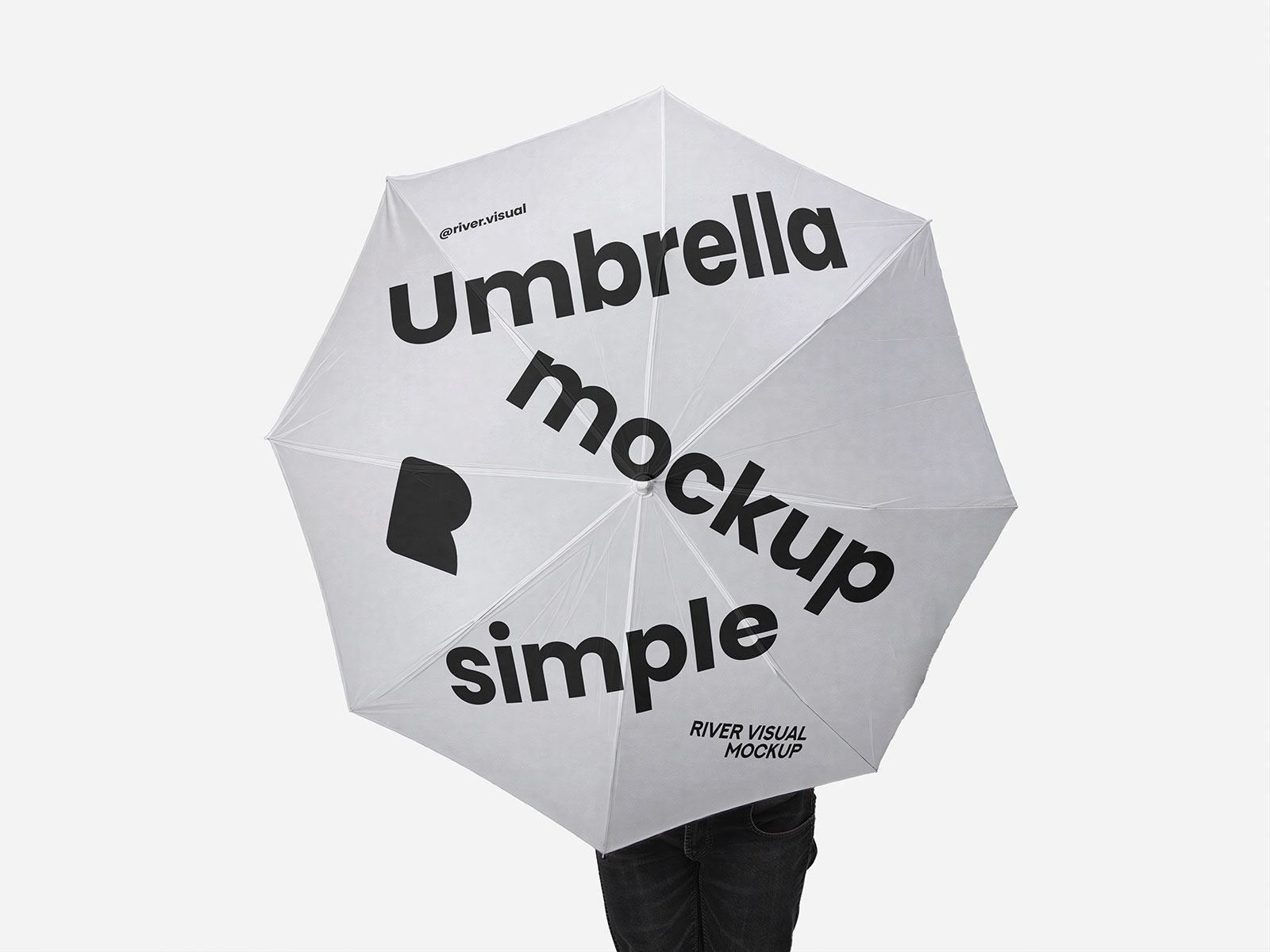 Umbrella Mockup in Clean Scene