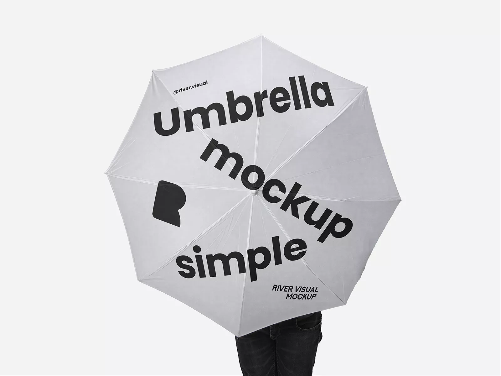 Umbrella Mockup in Clean Scene