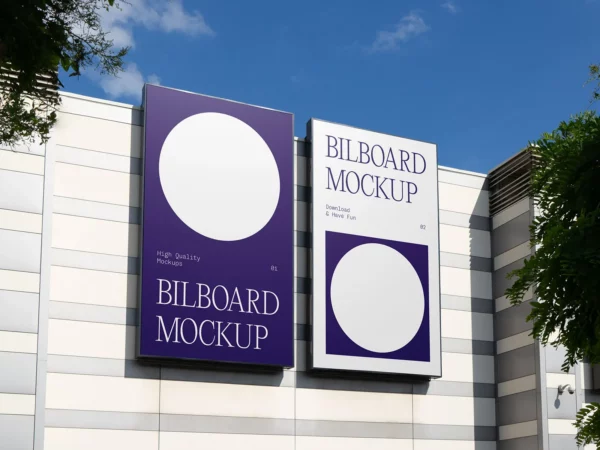 Vertical Billboards on Building Mockup