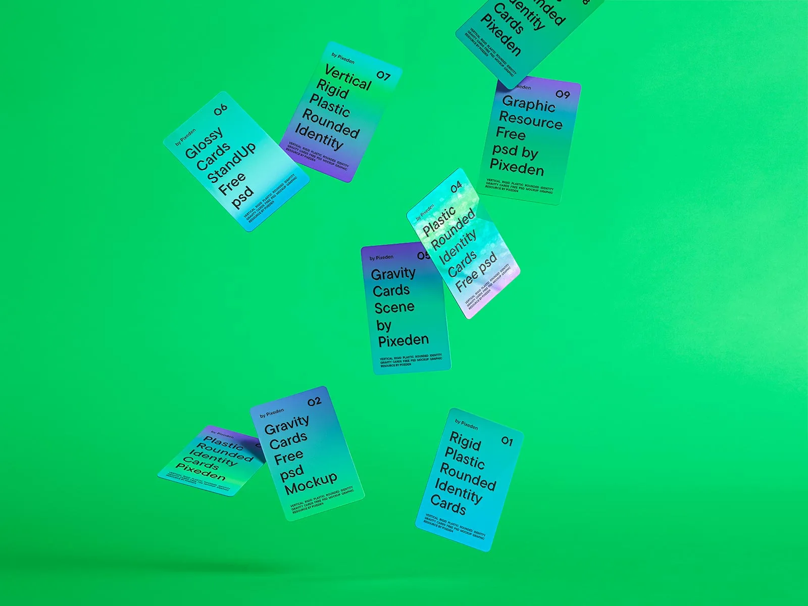 Vertical Rounded Plastic Identity Card Mockup