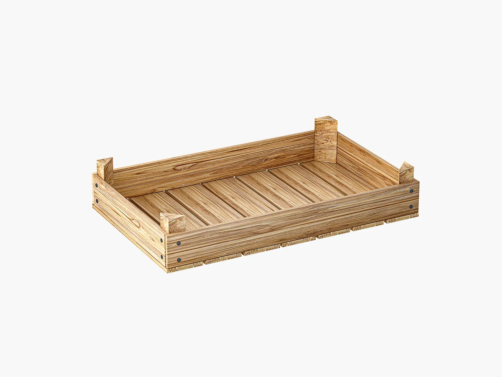 Wooden Crate Box Mockup – Minimal Scene
