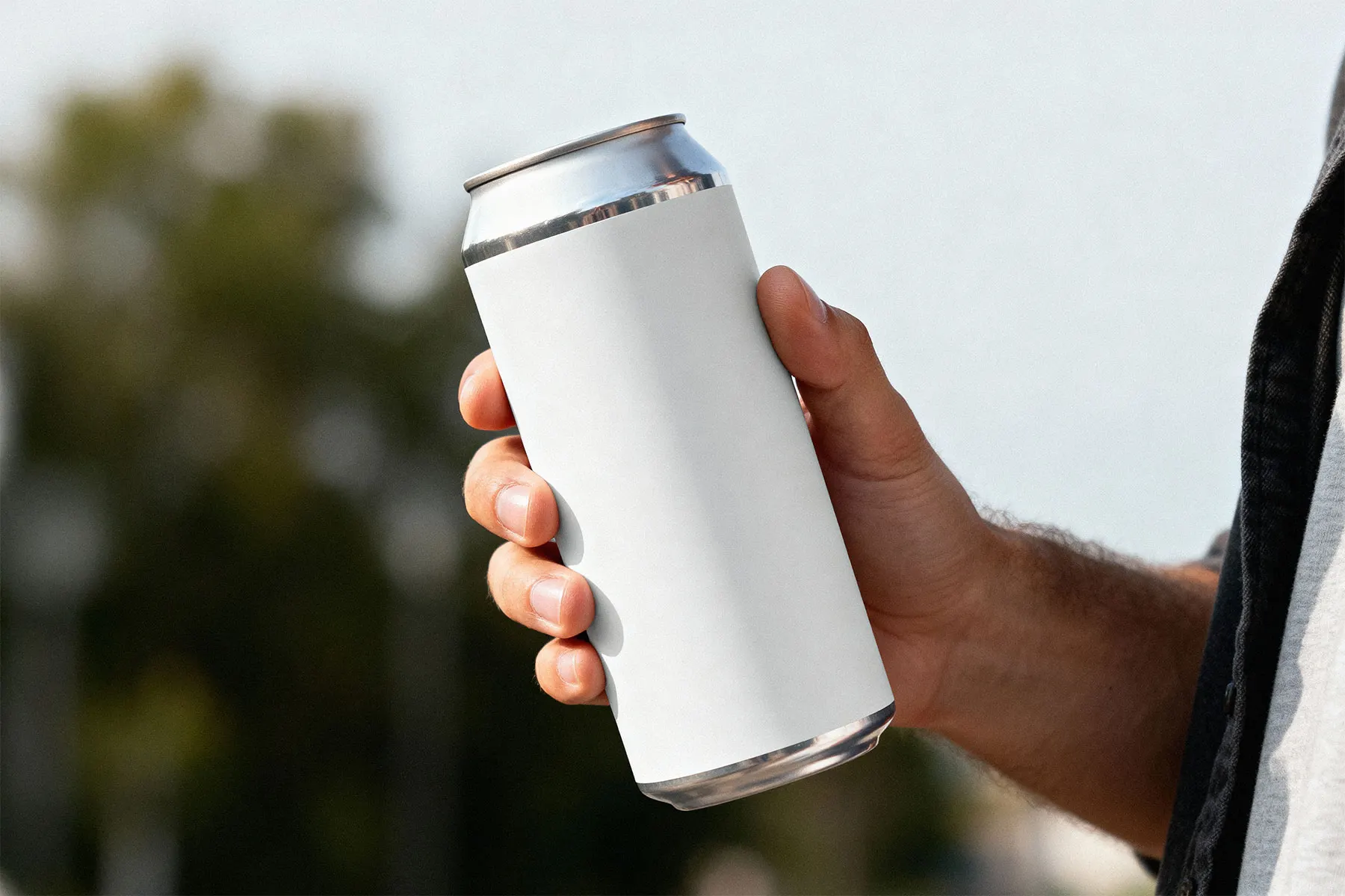 Beer/Soda Can Mockup in Hand