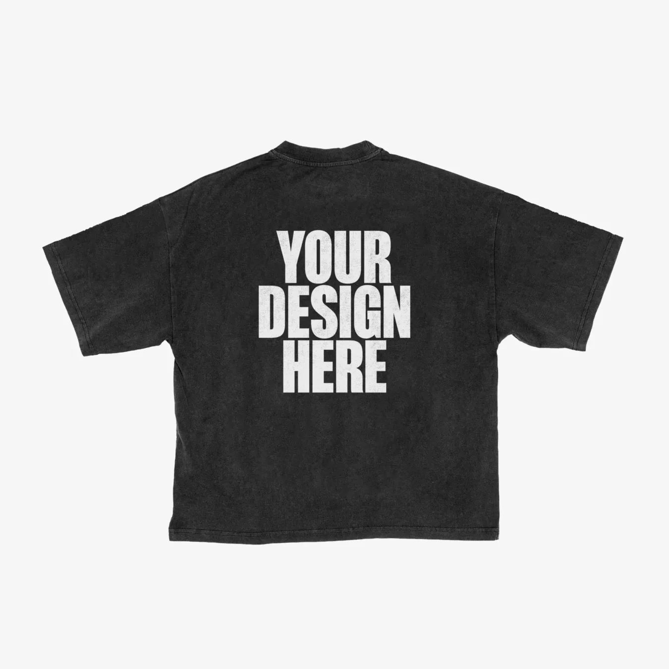 Boxy Washed T-Shirt Mockup (Front & Back)