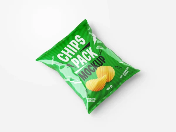 Free Chips Snack Pack Mockup