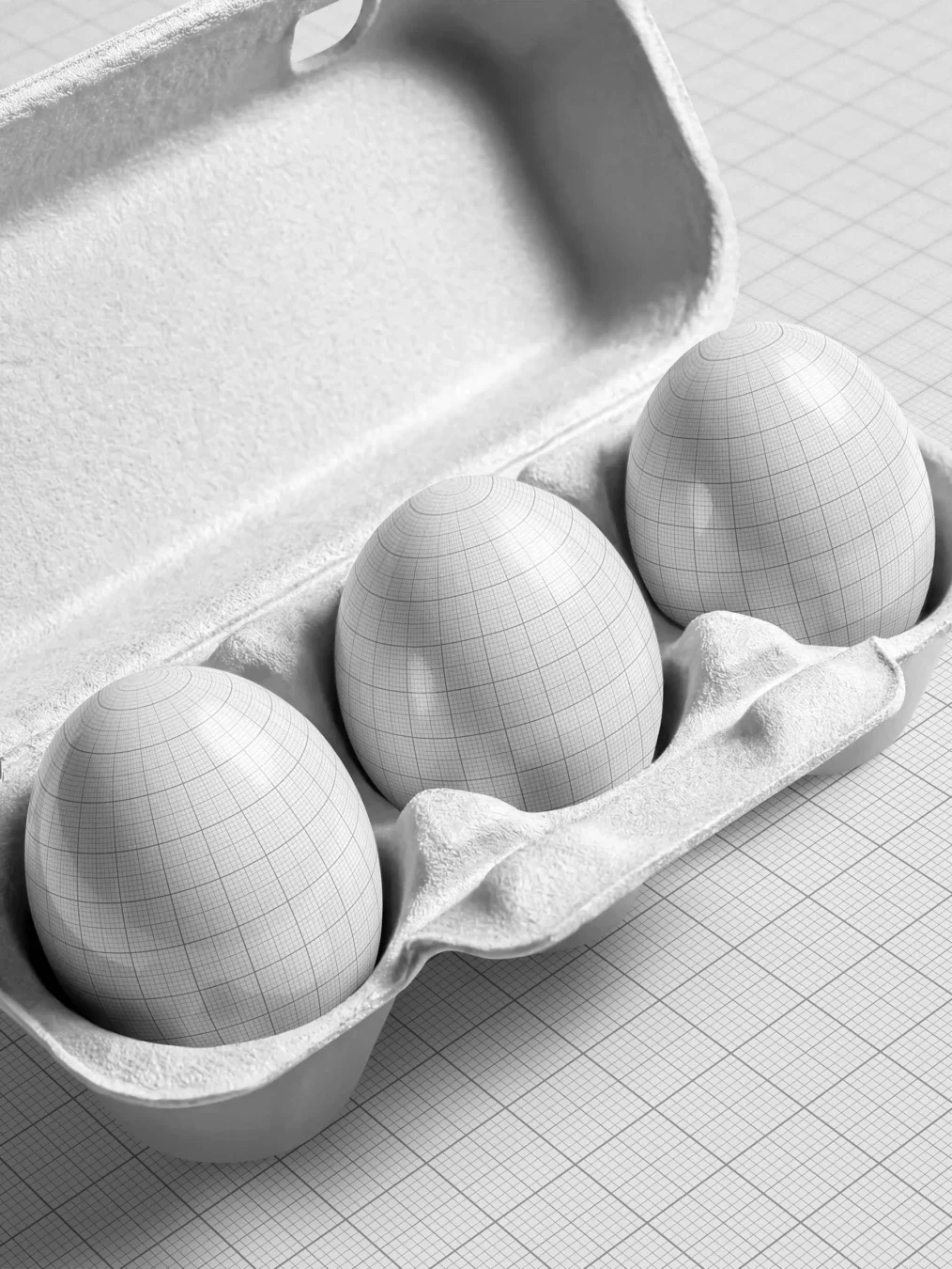 Easter Eggs Carton Mockup – 3 Eggs Packaging (Free for Limited Time)