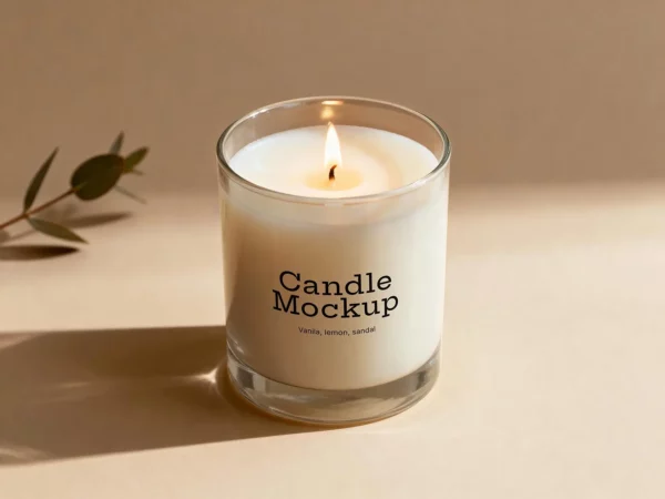 Glass Candle Jar Mockup (Free Edition)