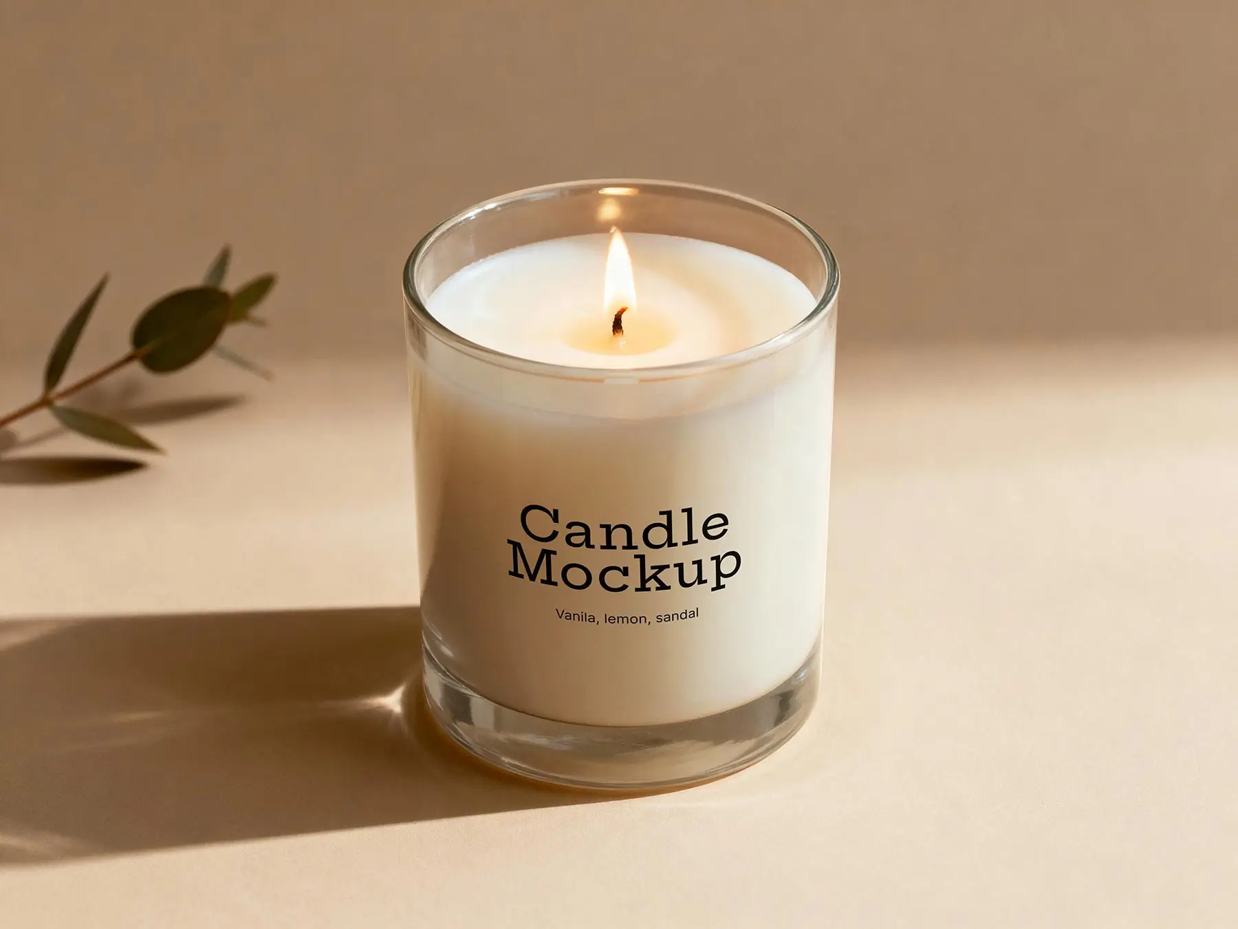 Glass Candle Jar Mockup