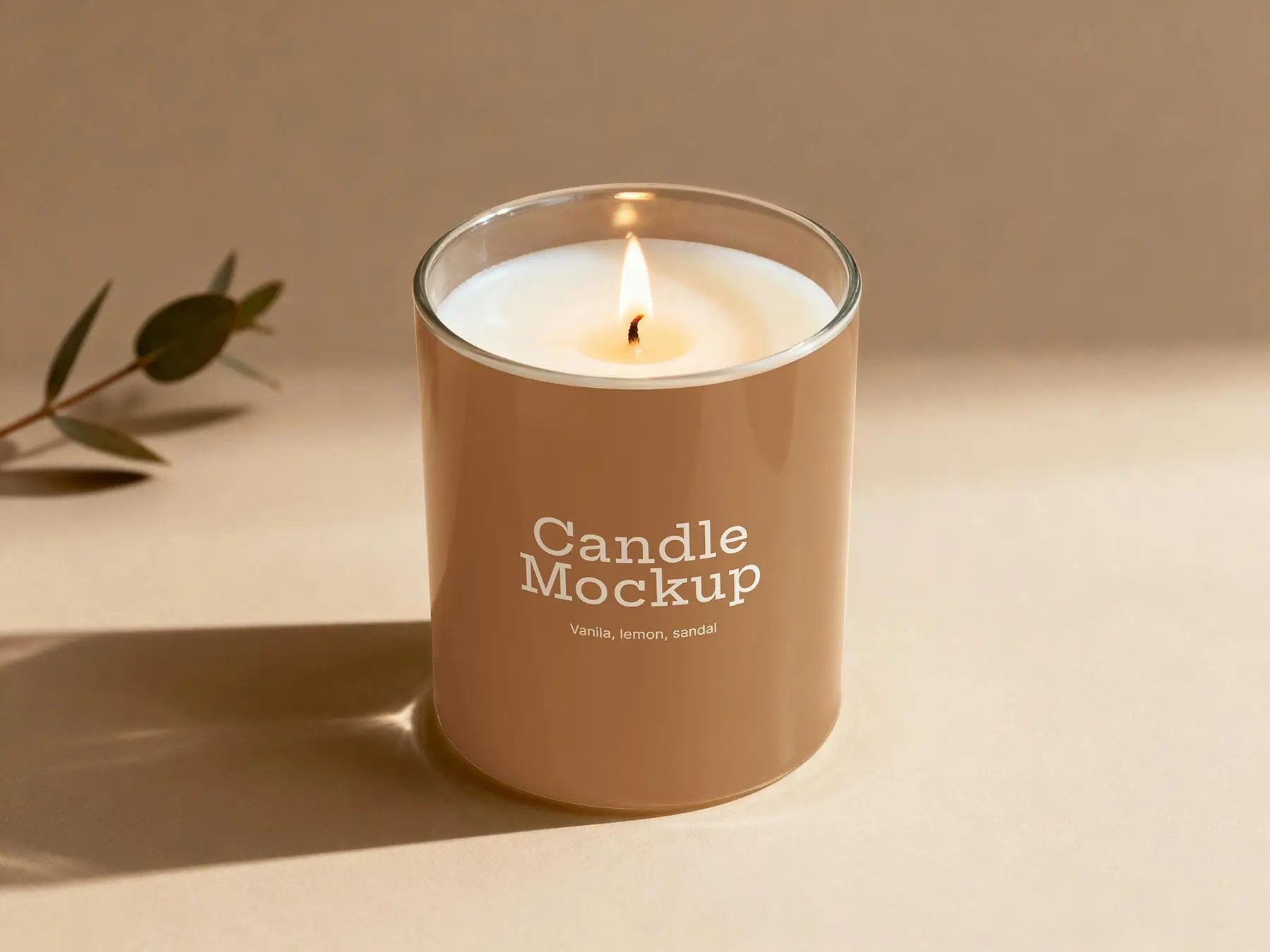 Glass Candle Jar Mockup