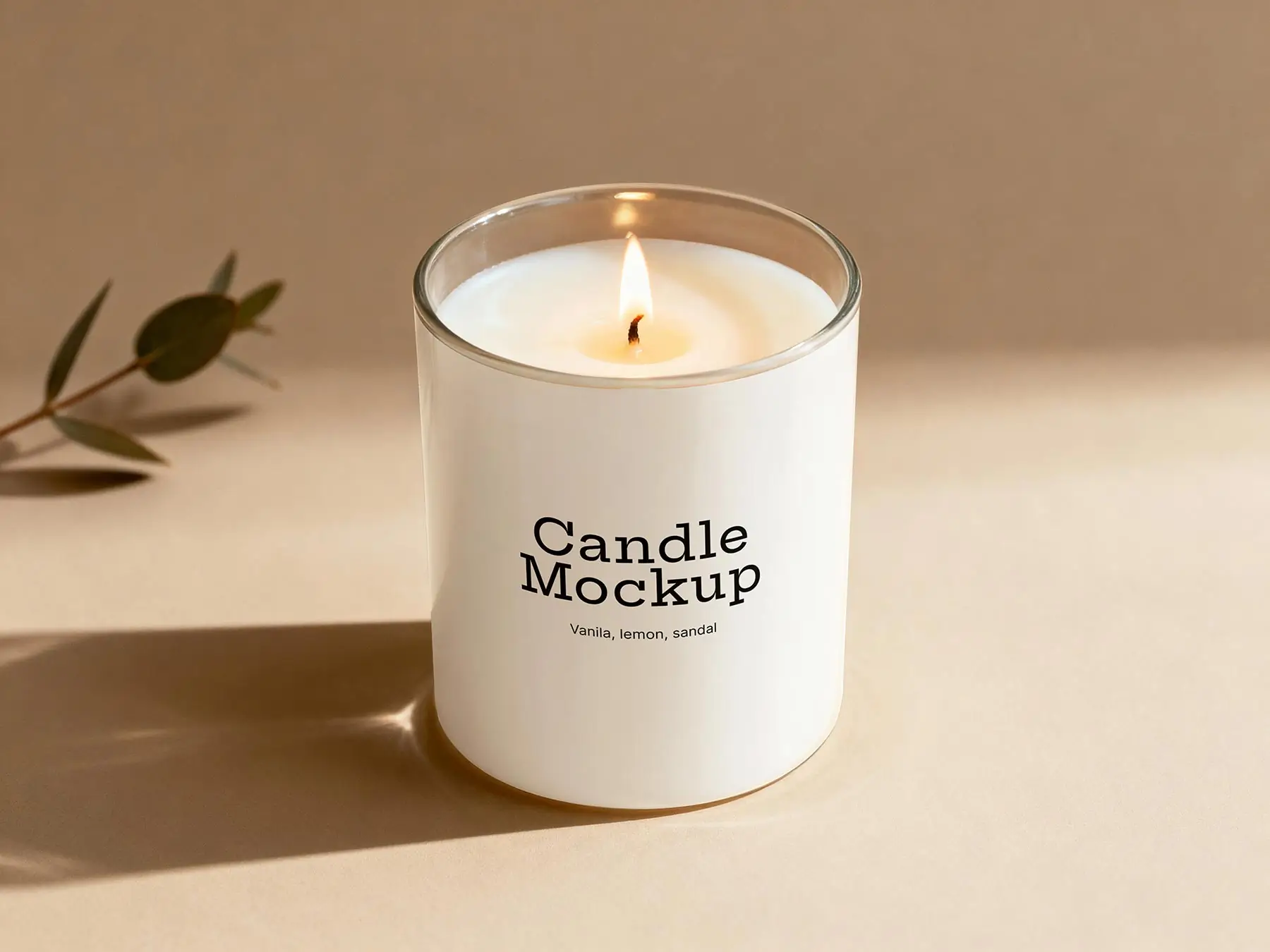 Glass Candle Jar Mockup