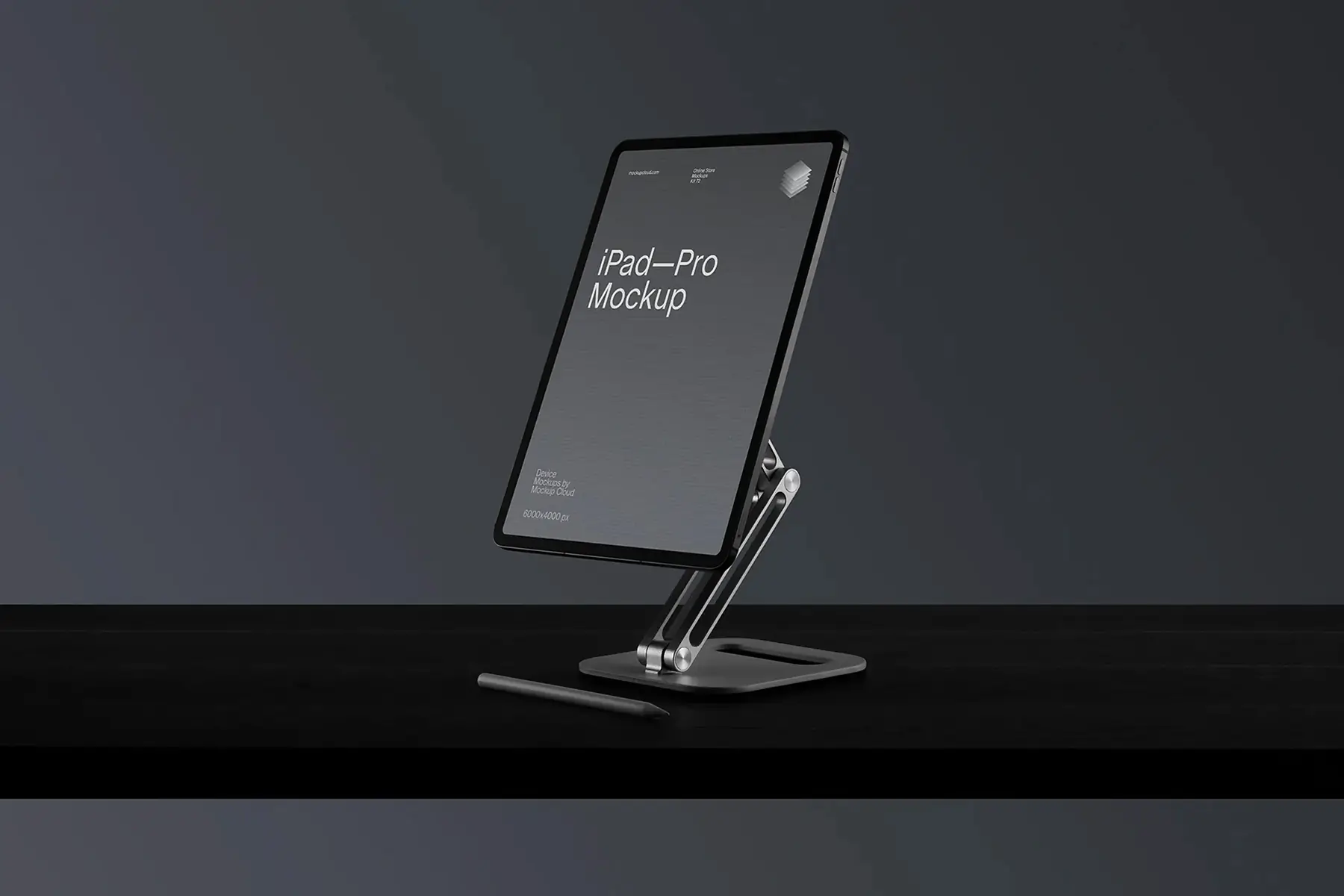 iPad Pro Mockup on Desk Stand