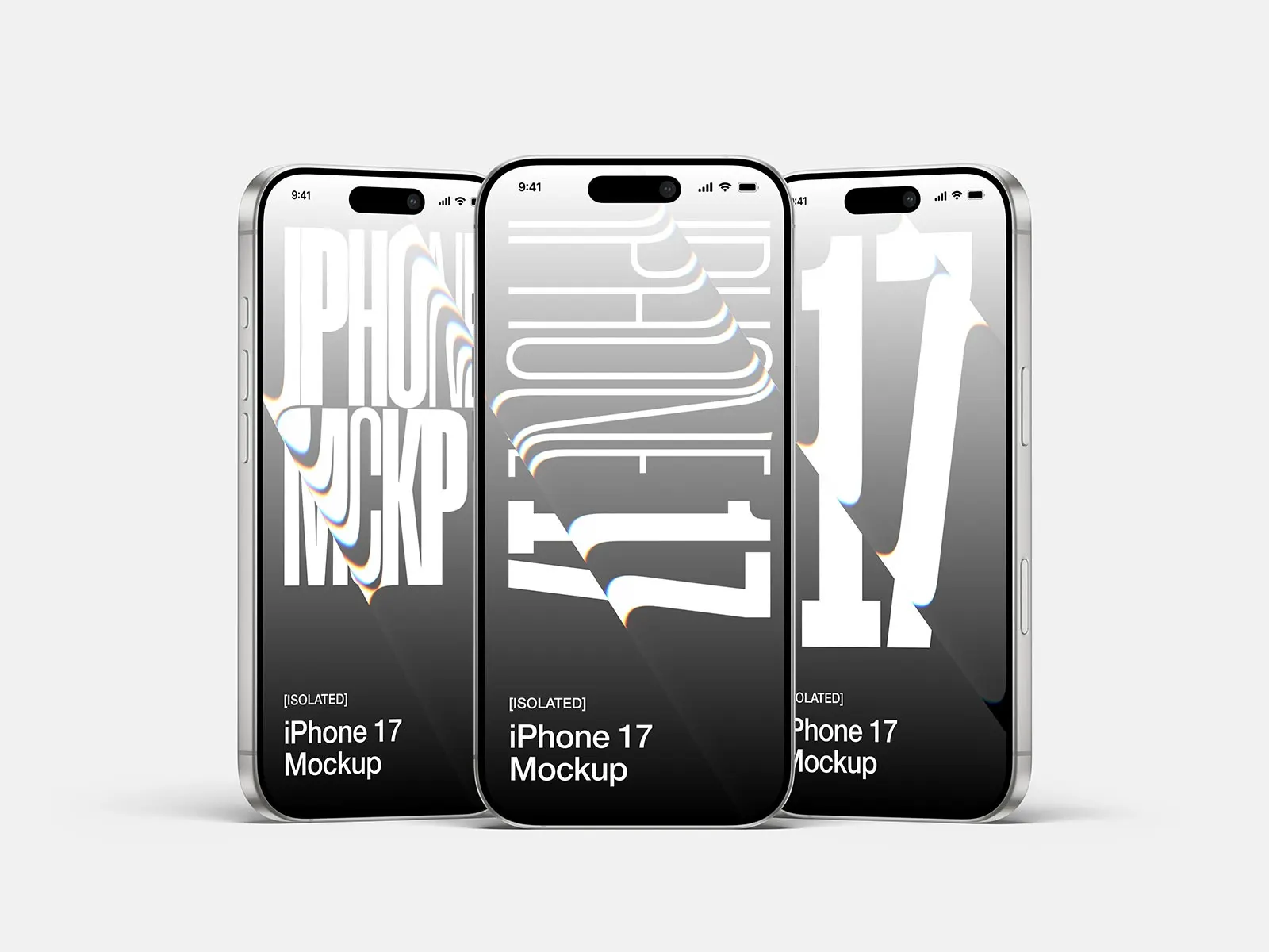 iPhone 17 Triple Screen Mockup for App Presentation