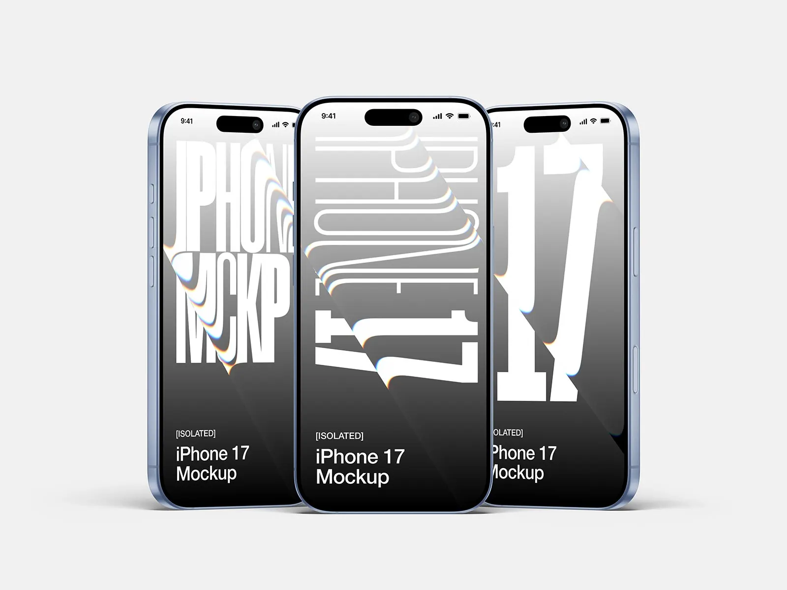 iPhone 17 Triple Screen Mockup for App Presentation