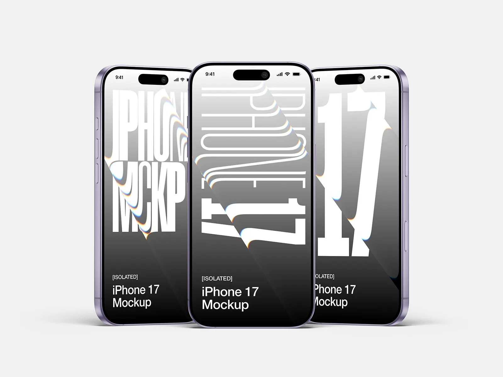 iPhone 17 Triple Screen Mockup for App Presentation