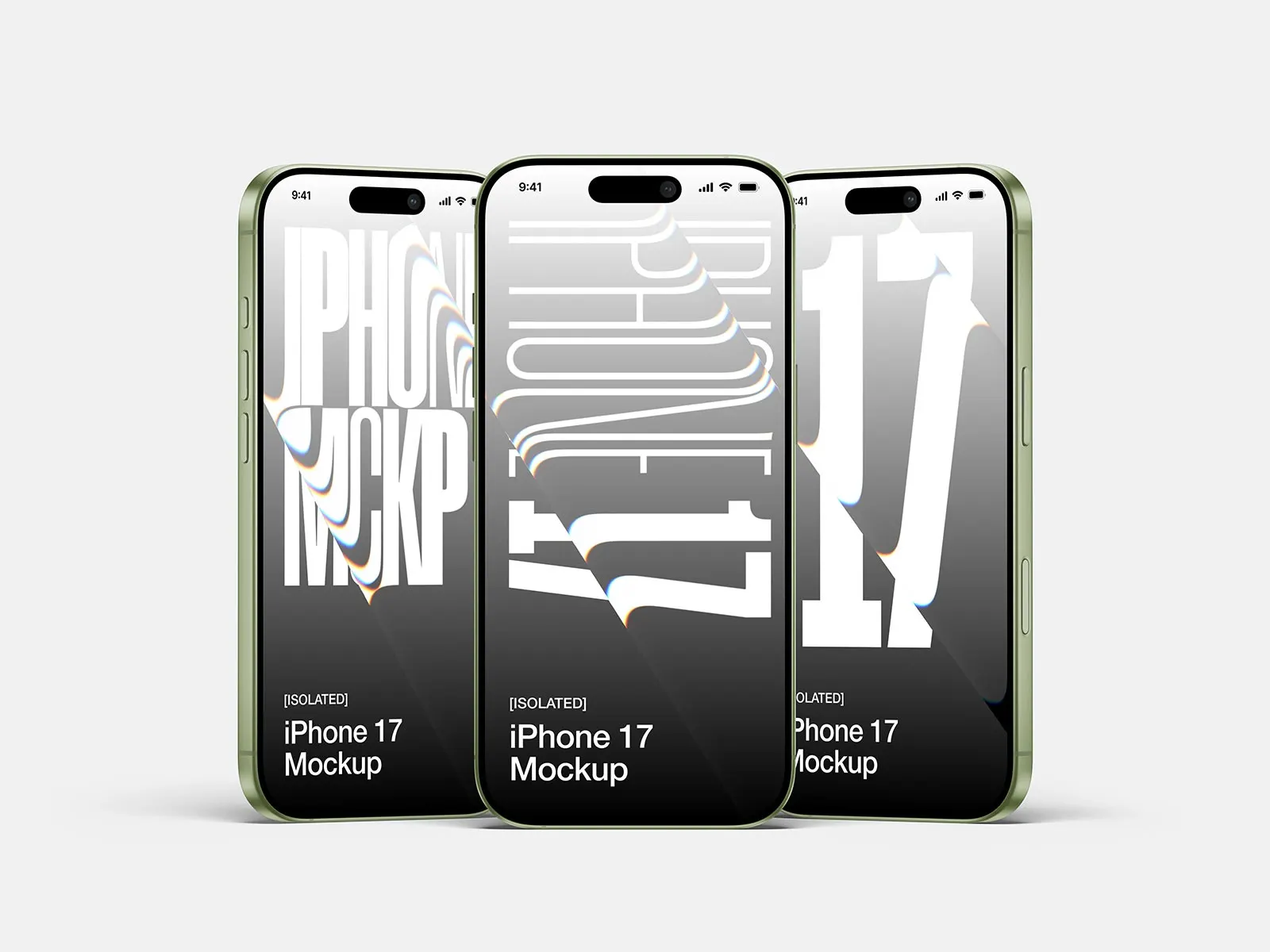 iPhone 17 Triple Screen Mockup for App Presentation