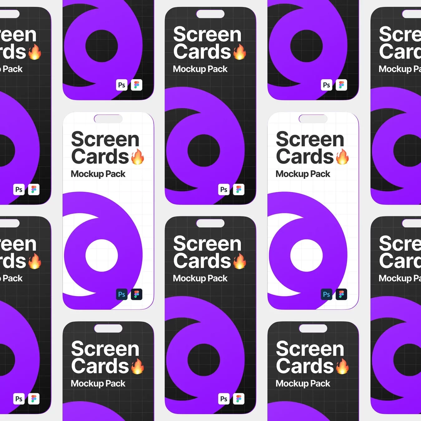 Multiple Screen Mockup Set for App Presentation