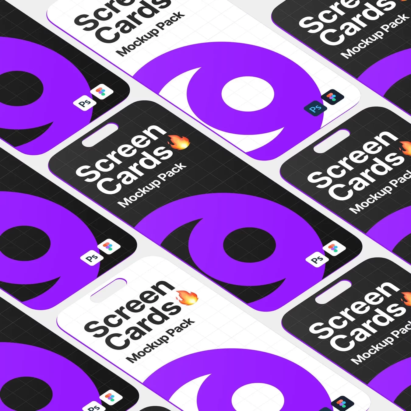 Multiple Screen Mockup Set for App Presentation