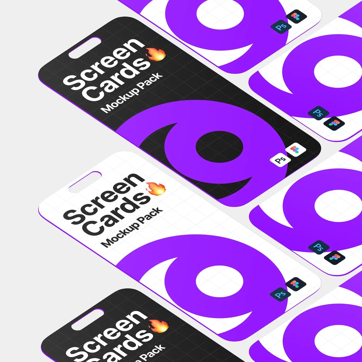 Multiple Screen Mockup Set for App Presentation