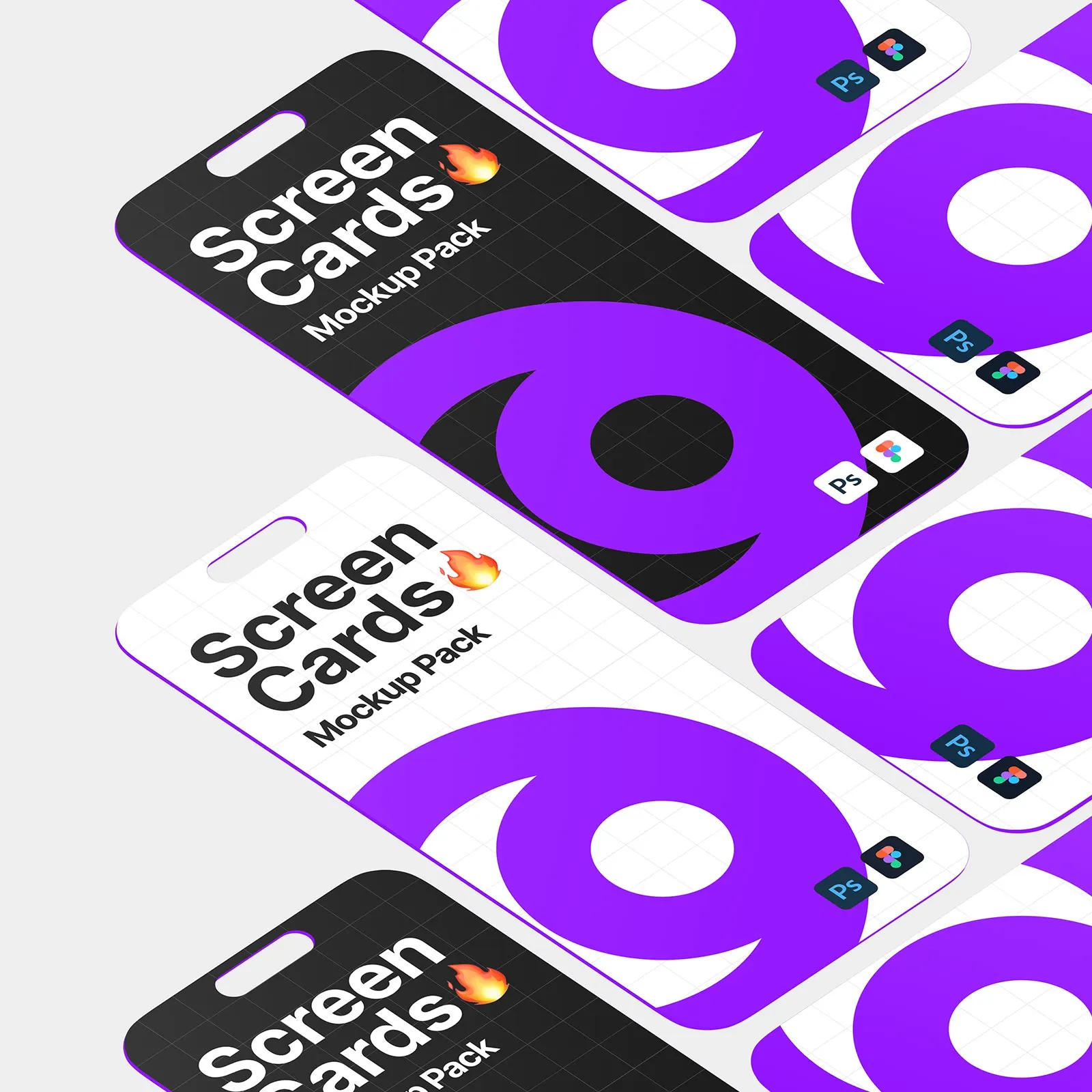 Multiple Screen Mockup Set for App Presentation