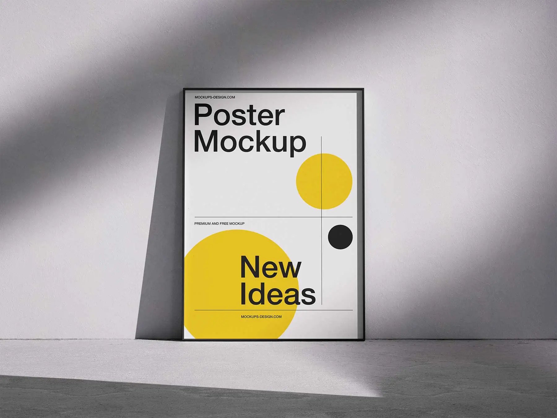 Poster Frame Mockup Set on Minimal Wall (Vertical & Horizontal)