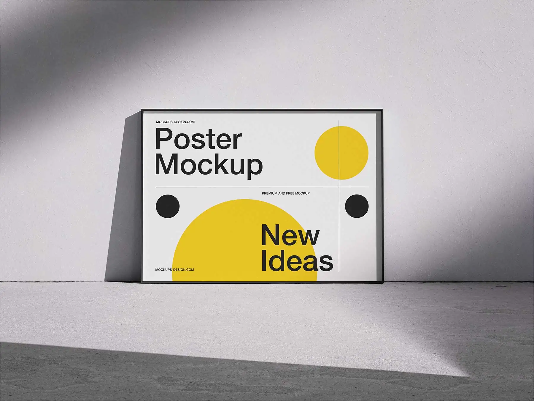 Poster Frame Mockup Set on Minimal Wall (Vertical & Horizontal)