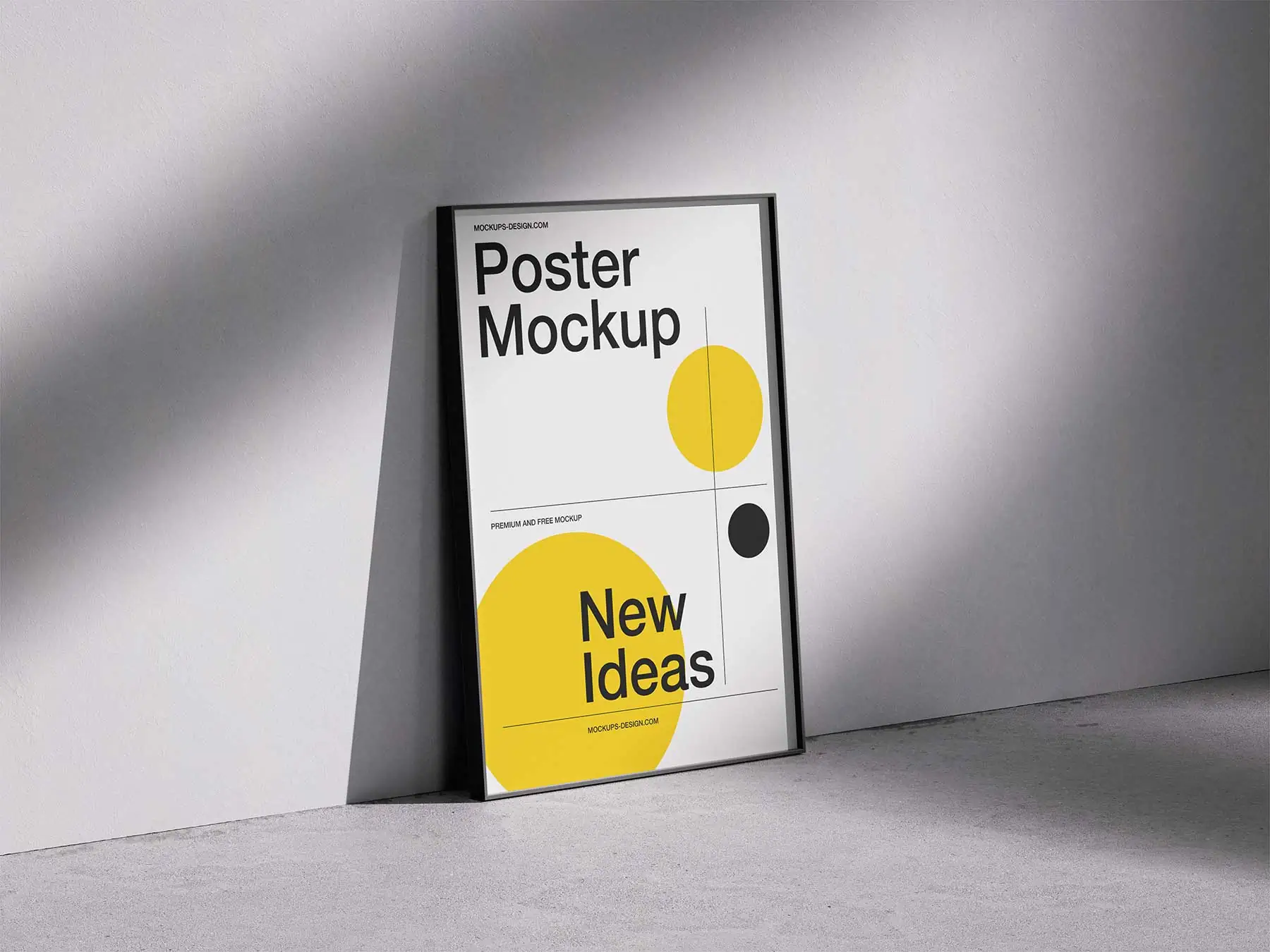 Poster Frame Mockup Set on Minimal Wall (Vertical & Horizontal)