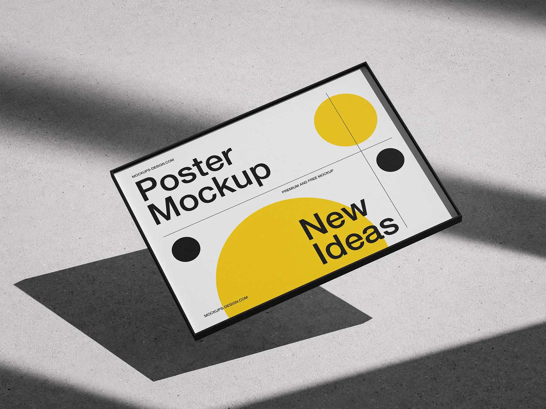 Poster Frame Mockup Set on Minimal Wall (Vertical & Horizontal)