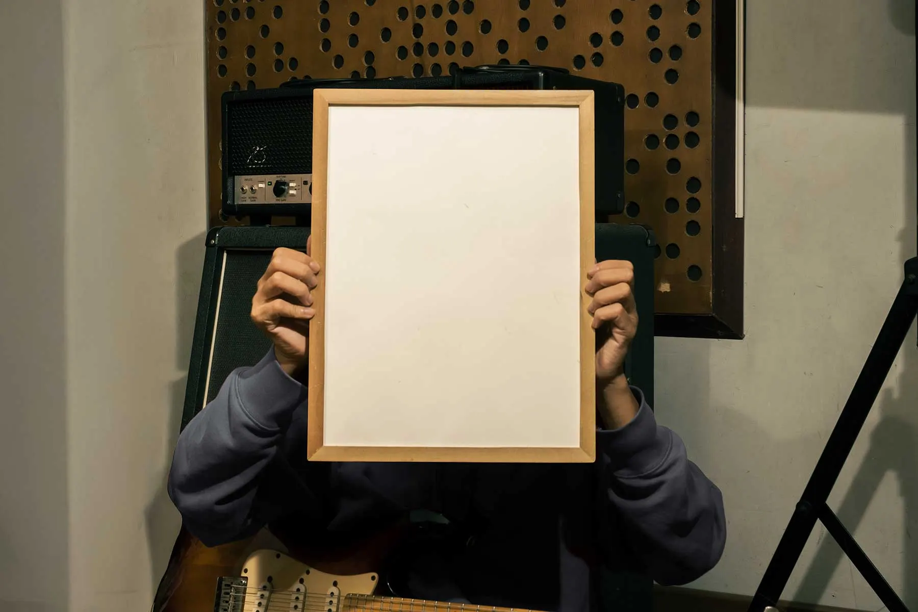 Poster Mockup in Frame Held by Hands