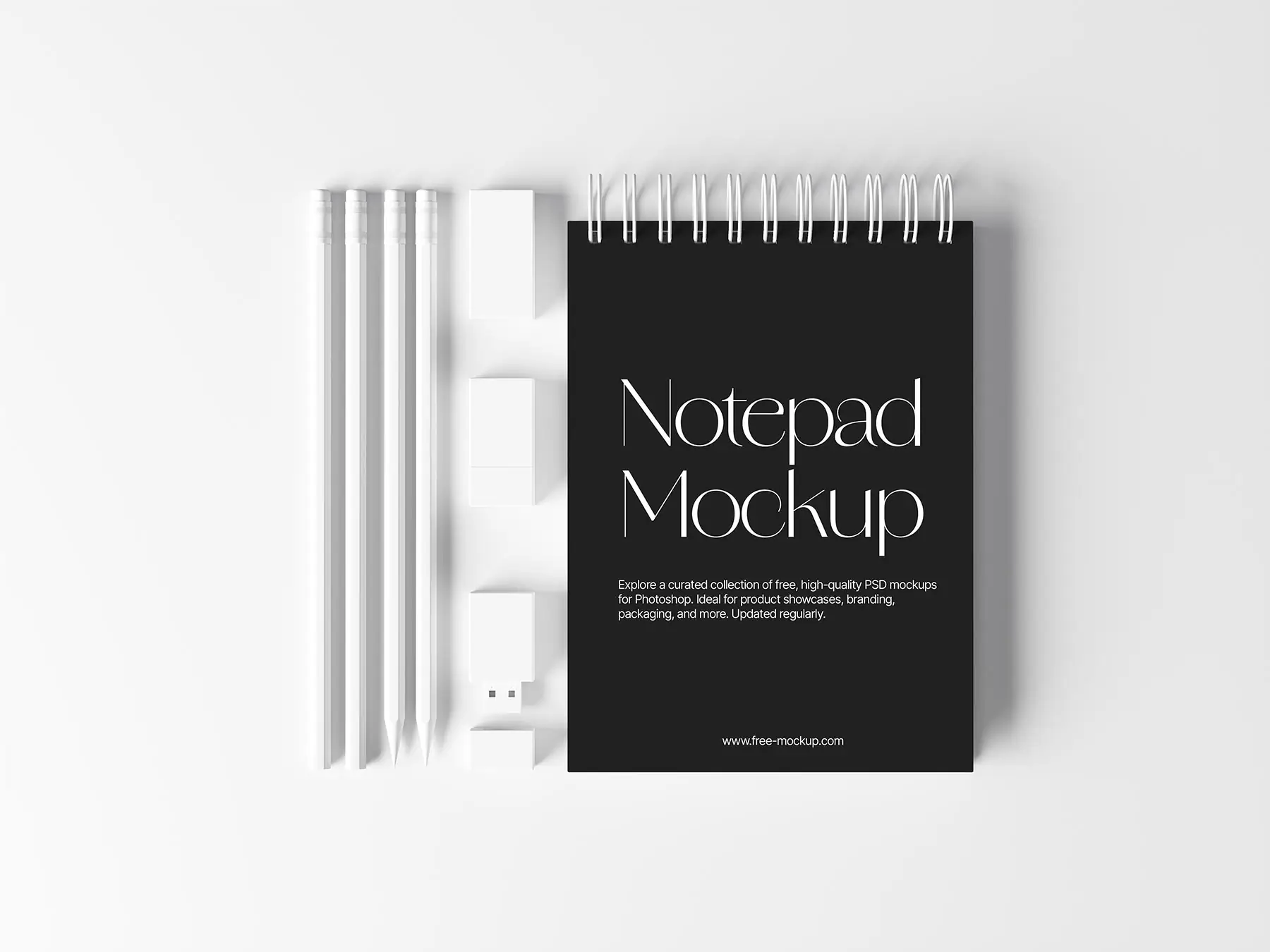 Single Notepad Mockup Top View