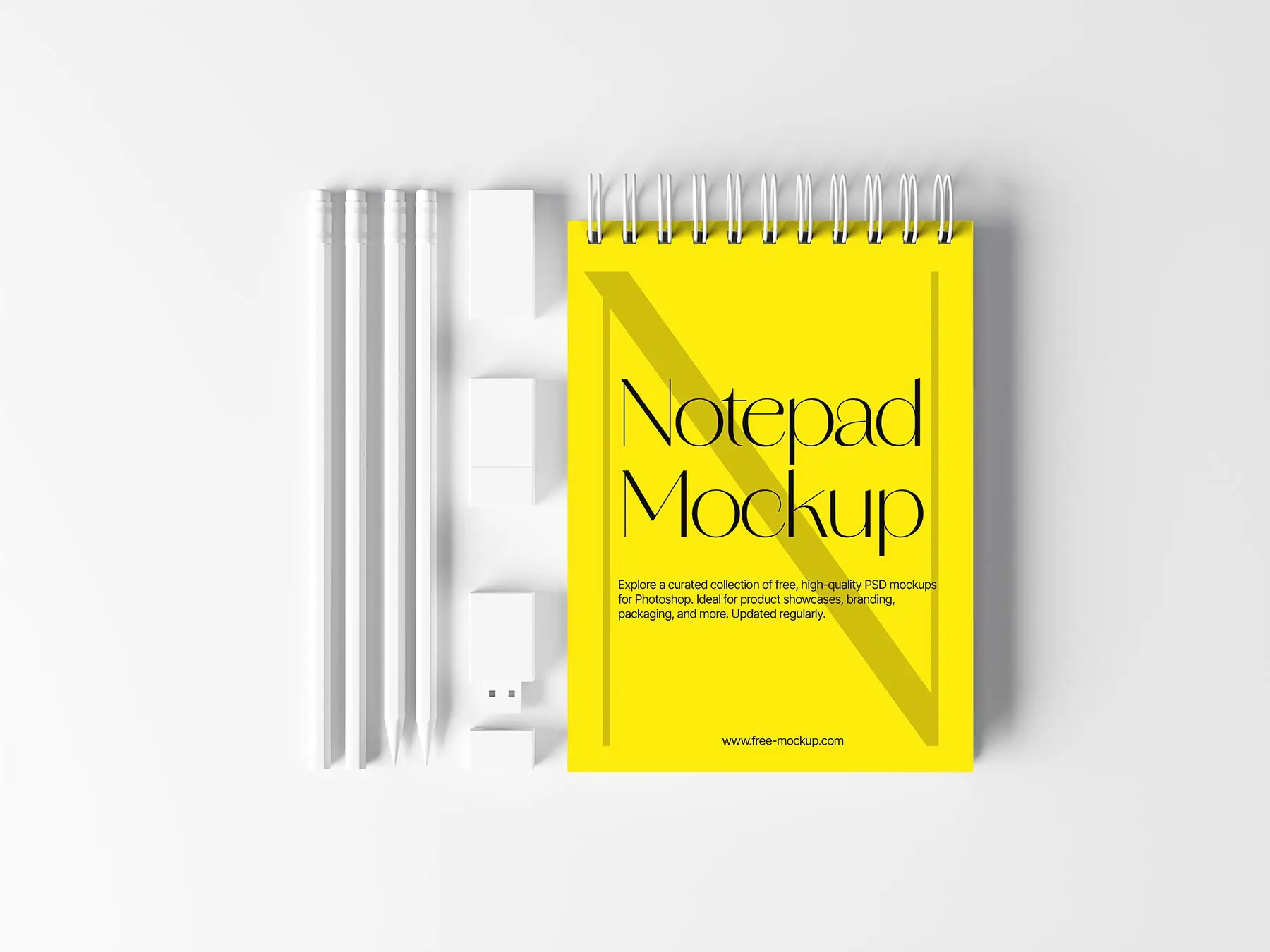 Single Notepad Mockup Top View