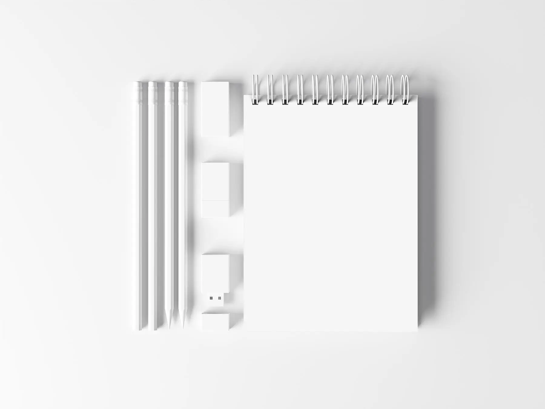 Single Notepad Mockup Top View