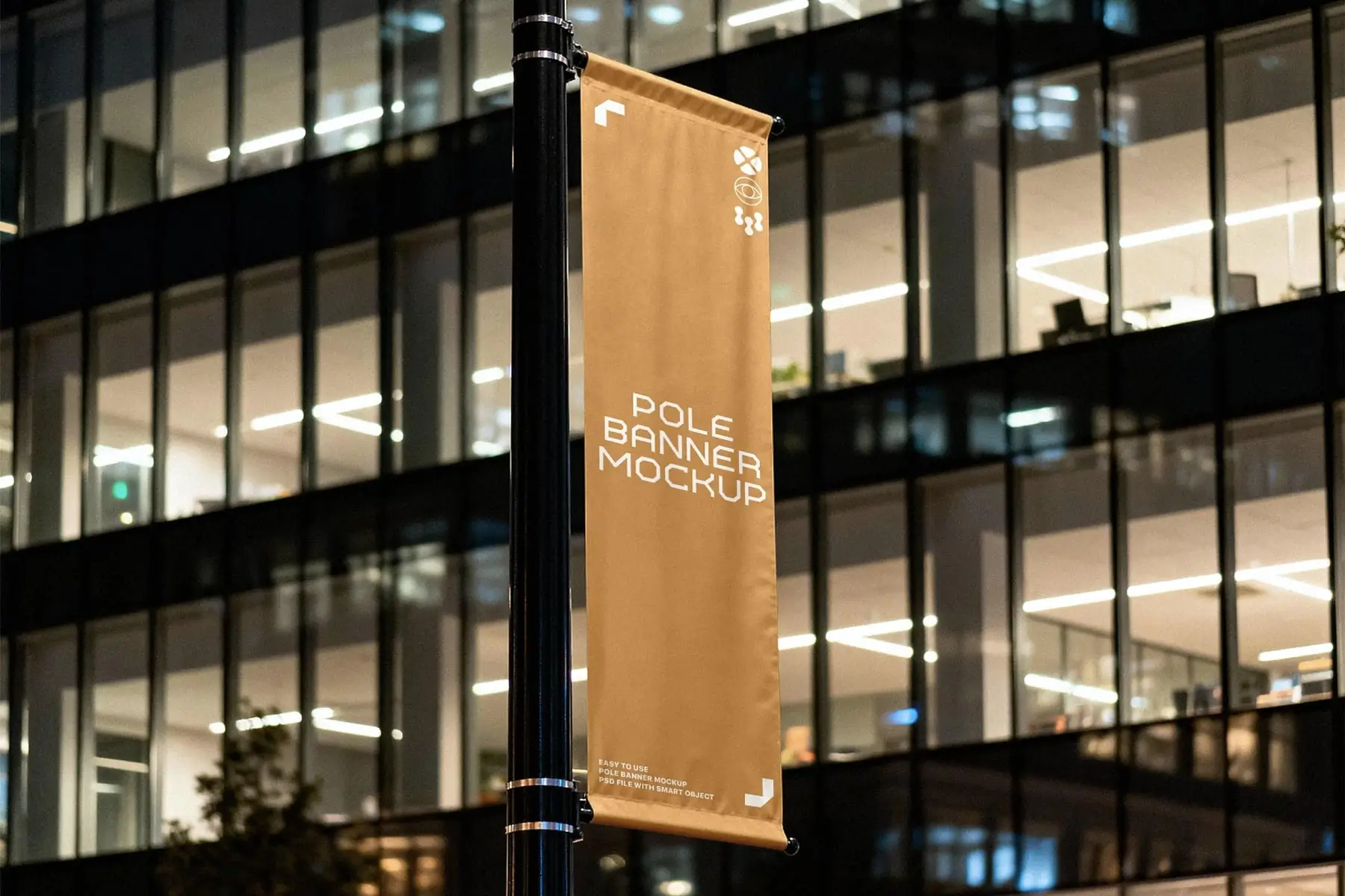Street Pole Banner Mockup