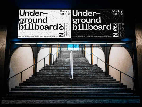Subway Billboard Mockup (Underground Advertising)
