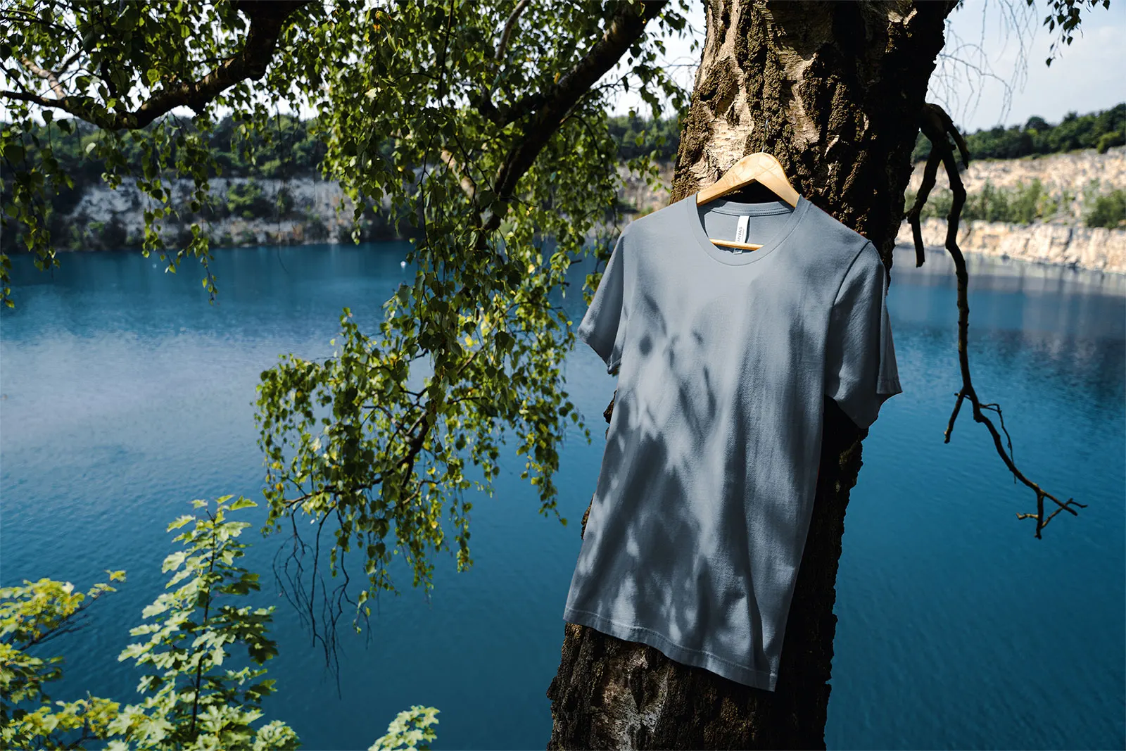 T-Shirt Mockup Hanging on Tree