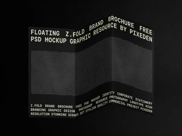 Tri-Fold Brochure Mockup (Free PSD)